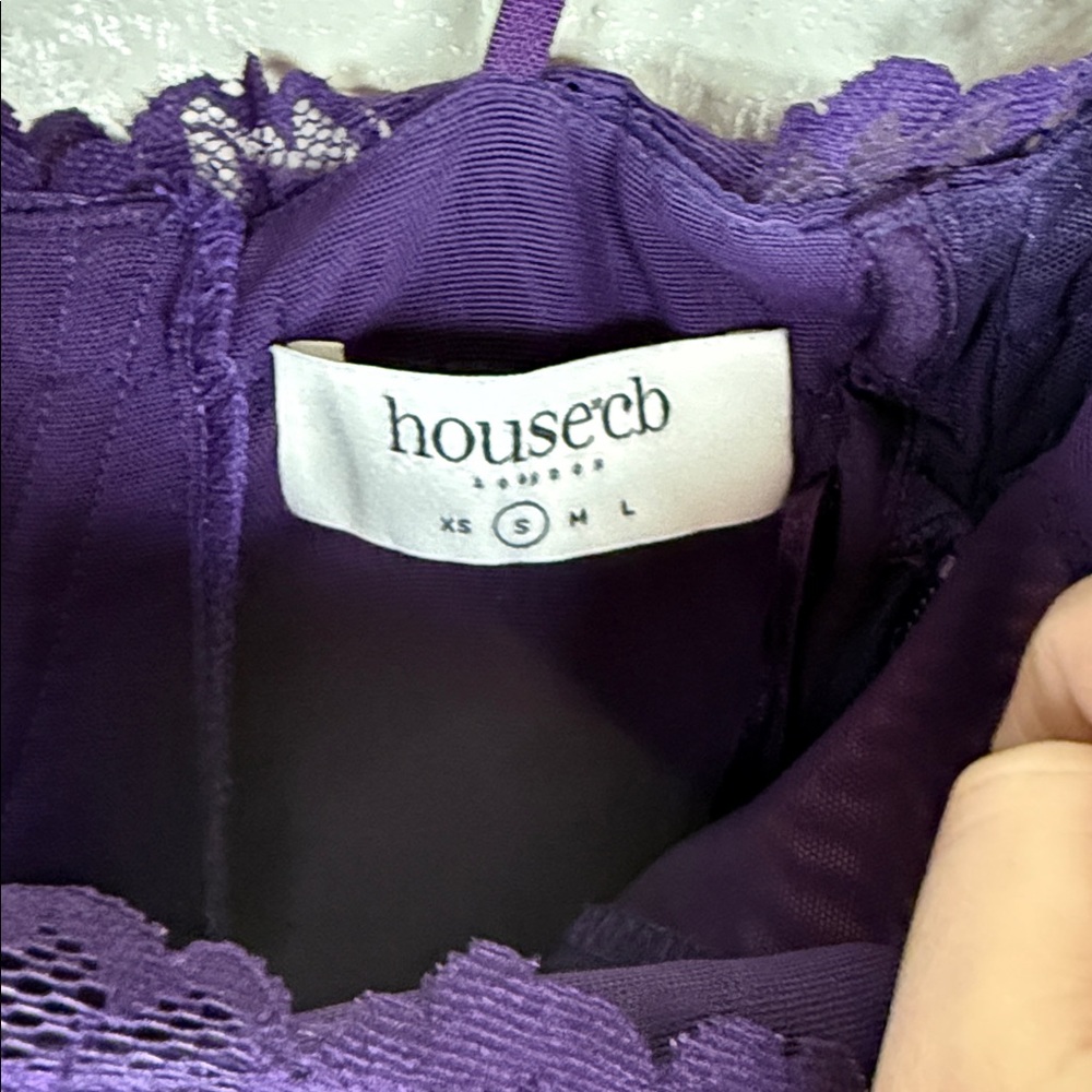 House of CB Aiza Grape Floral Print Maxi Dress - Picture 9 of 13
